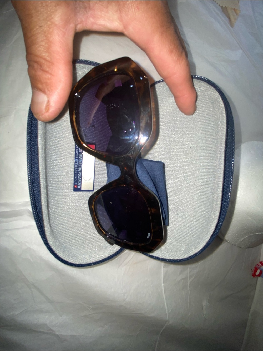 INVU Oversized Tortoise Shell Sunglasses with Dark Lenses